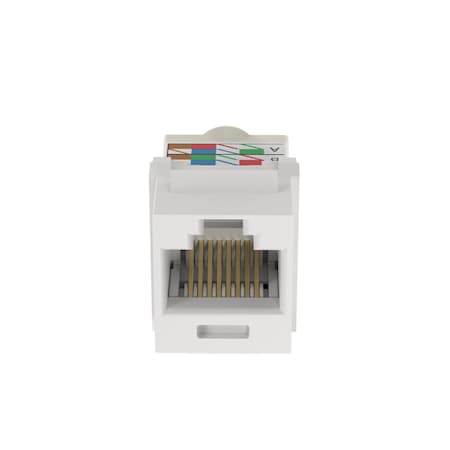 Panduit Cat 6 Utp Jack Module, Tp Style, Whit NK6TMWH